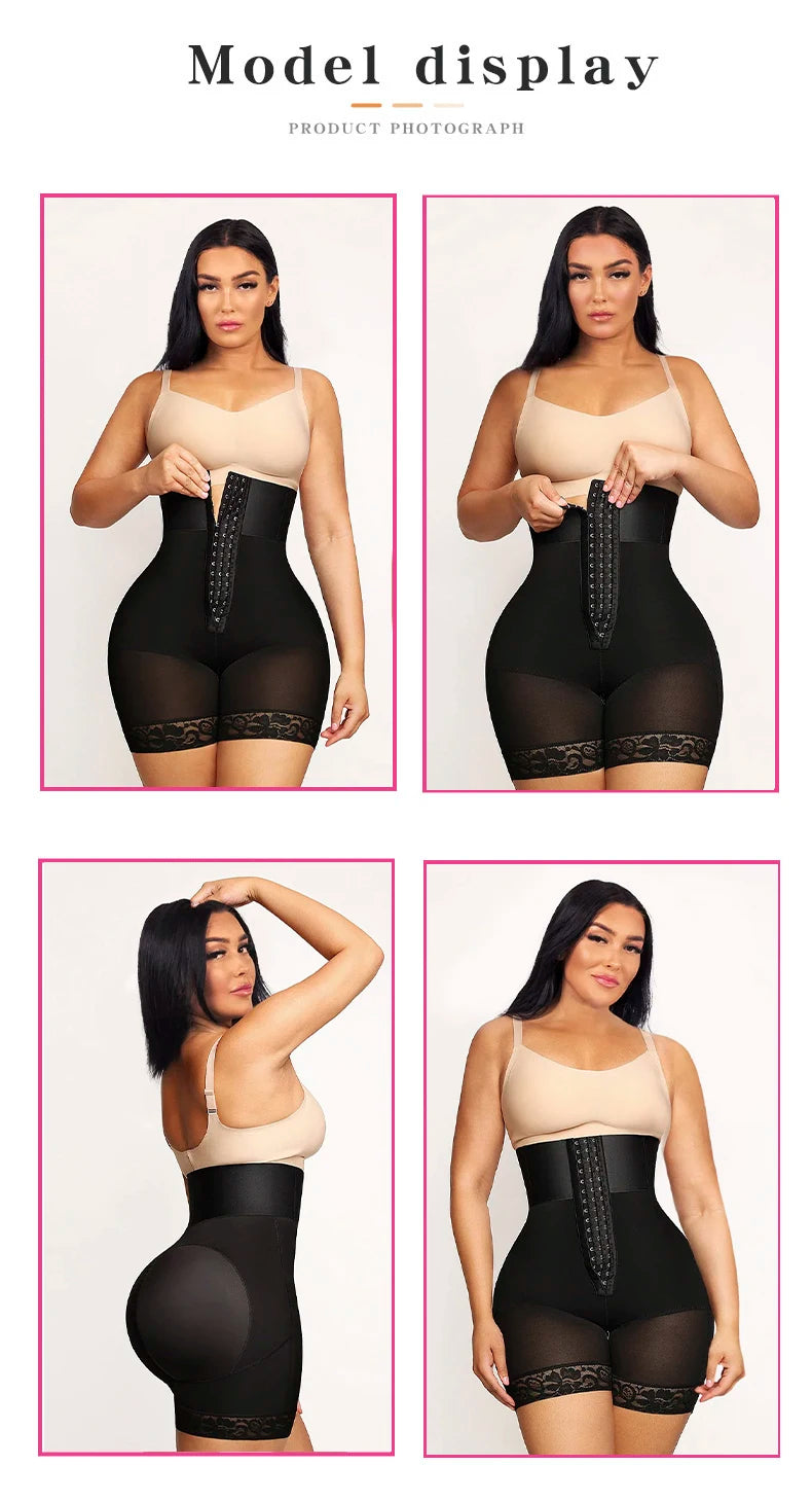 Women High Waist Body Shaper Panties Butt Lifter Slim Shapewear BBL Shorts Tummy Control Bandage Panties