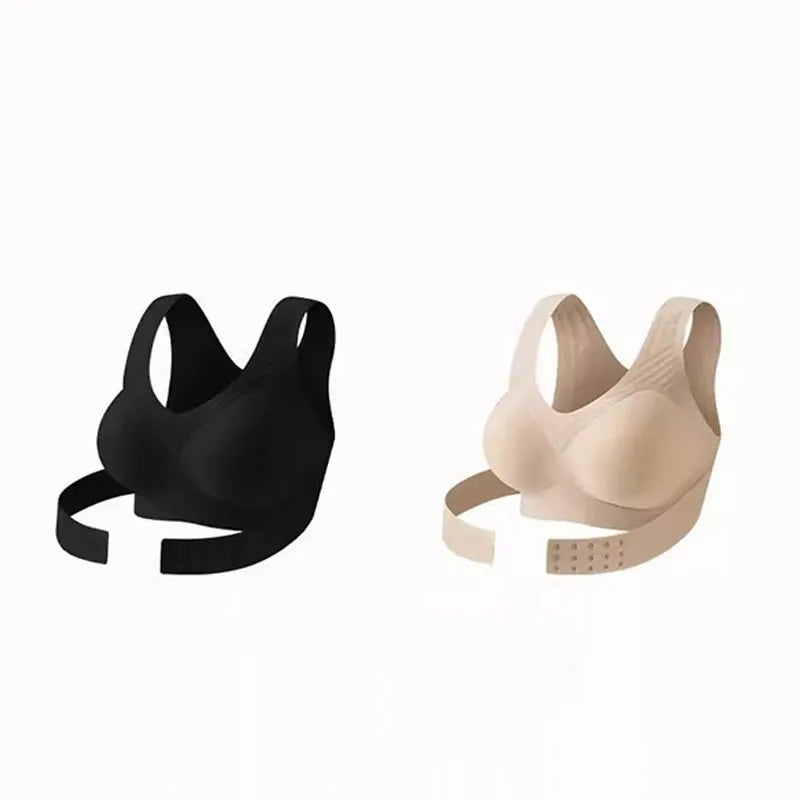 Posture Support Bra Women Front Closure Cross Back Wireless Posture Bras Full Coverage Support Push Up Bralettes Posture Support